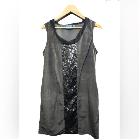 Simply Vera Vera Wang Charcoal Sequin Midi Dress - Picture 2 of 2